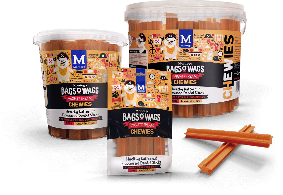 Montego Bags O' Wags Healthy Butternut Flavoured Dental Sticks